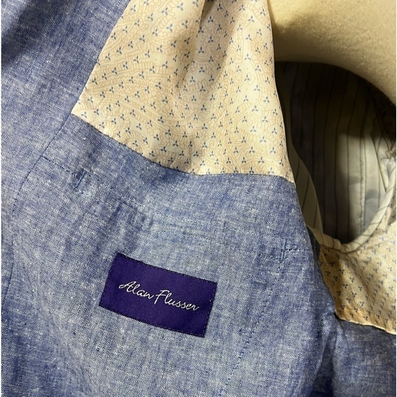 ALLEN FLUSSER blue sportcoat jacket XXL *based on measurement - Picture 2 of 10